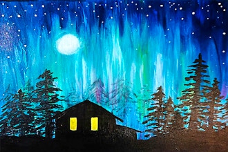 Paint Nite: Cabin in the Northern Light